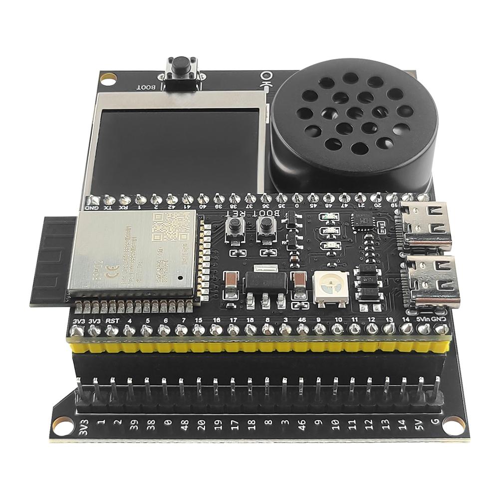 ESP11-S1 N16R8 Development Board with 1.11 Inch TFT Display Speaker Expansion Adapter Kit for DIY AI Type-C Wifi Module ESP11S1