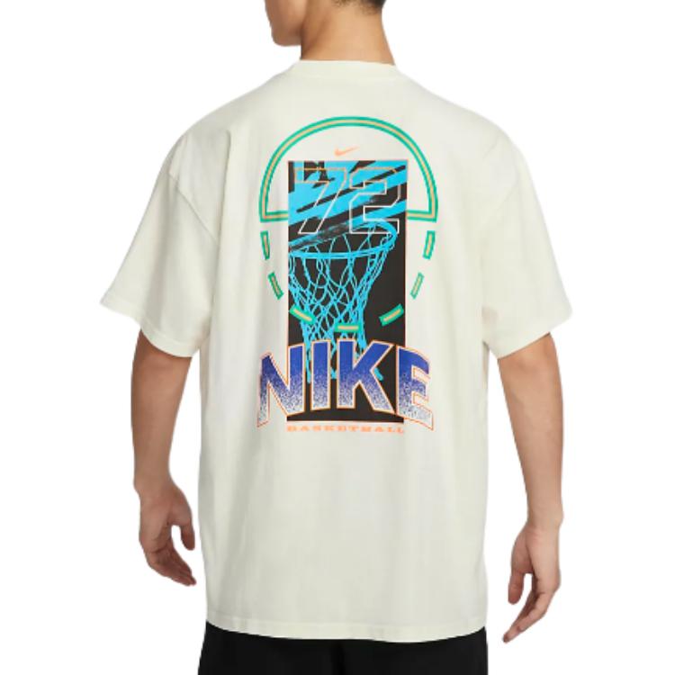 Nike Lässiges Bequemes Locker Geschnittenes Vintage Design T-Shirt Herren Tops Kokosmilch FZ8094113