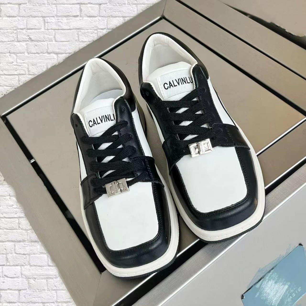 

Кожаные туфли-лодочки квадратной формы, квадратный носок, низкие кроссовки, новая толстая подошва, повседневные спортивные, дикие, маленькие белые кеды, женские 39