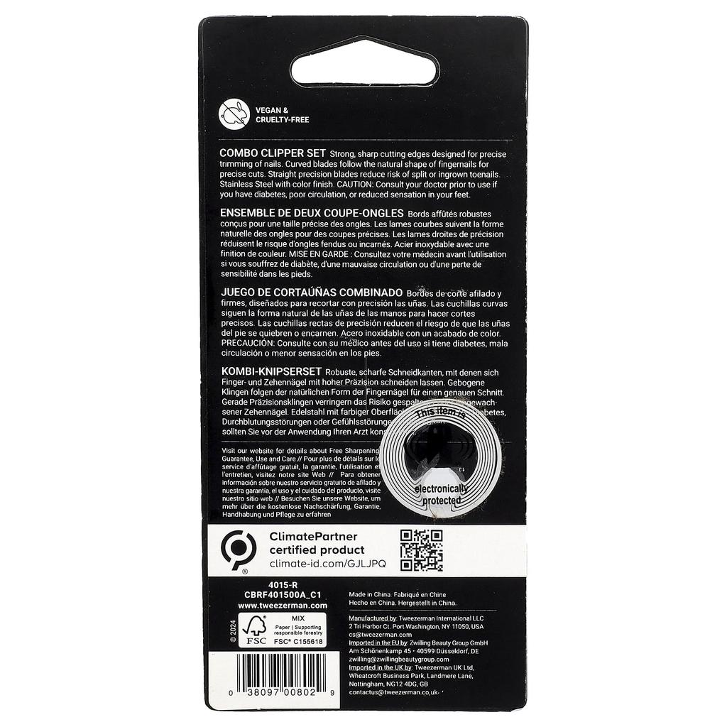 Tweezerman Combo Clipper Set, 2-Pack