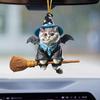 Cat-Shaped Pendant Car Hanging Decoration with Lanyard Easy To Hang Non-Fading Auto Rearview Mirror Hanging Ornament