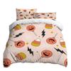Halloween Three-piece Bedding Set Quilt Cover Pillowcase Brushed Fabric Thickened