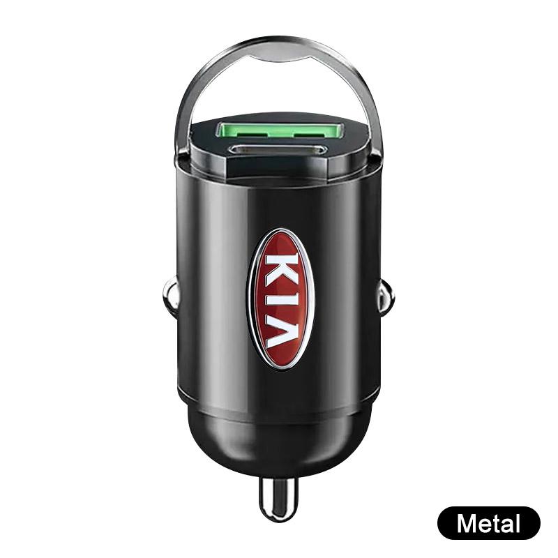 Acessórios para Carro 1 Peça Carregador de Carro Adaptador de Carregamento Rápido Tipo-C USB Para Kia Rio Ceed Sportage Cerato Soul Sorento K2 K5 Flip