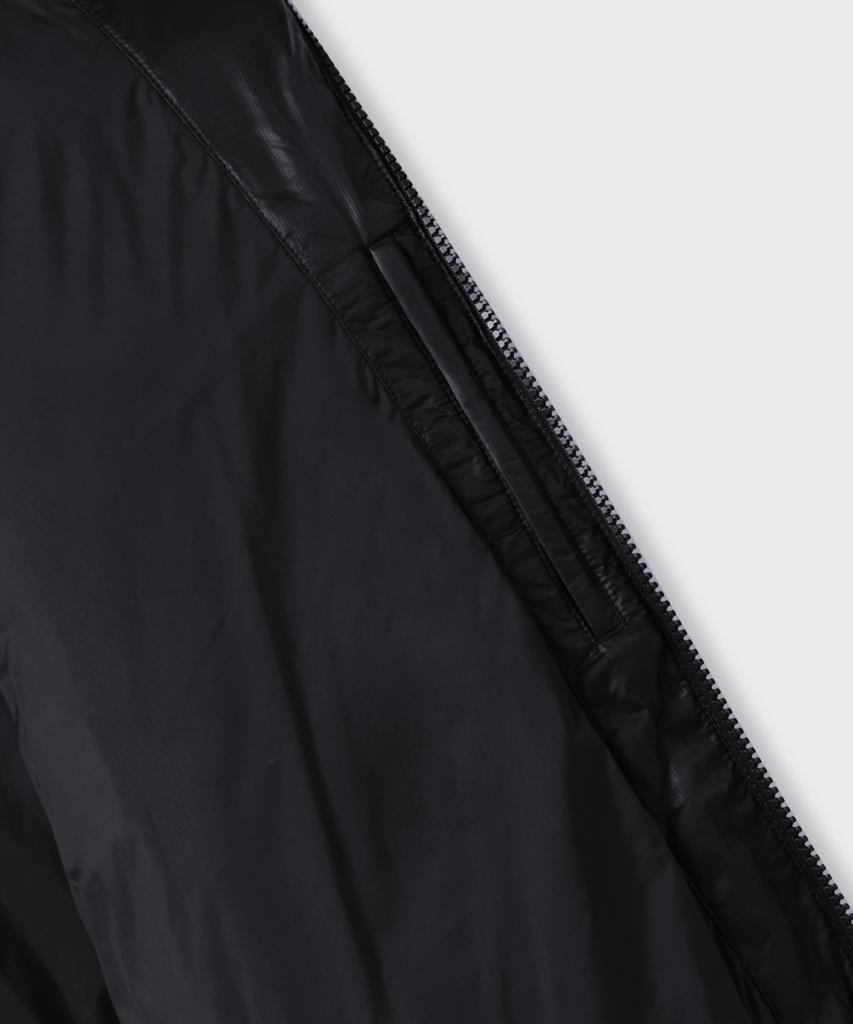 Musinsa Standard Glossy Ripstop Hooded Short Padded Jacket [Black]
