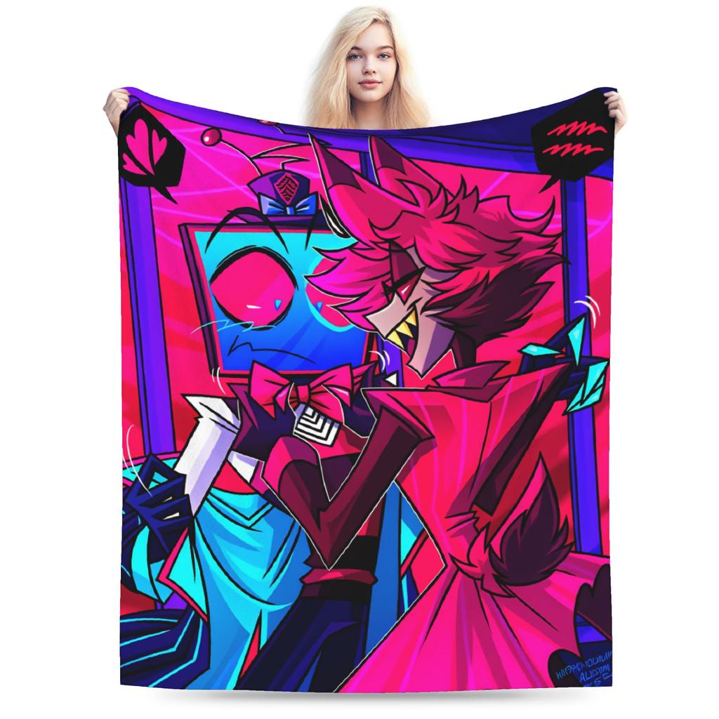 Relax Alastor Vox Blankets Quality Soft Warm Hazbines Hoteles Bedding Throws Autumn Students Couch Chair Fashion Bedspread