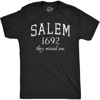 Pánské tričko Salem Mass 1692 They Missed One Vtipný Halloween Žert na čarodějnické procesy Tričko pro kluky