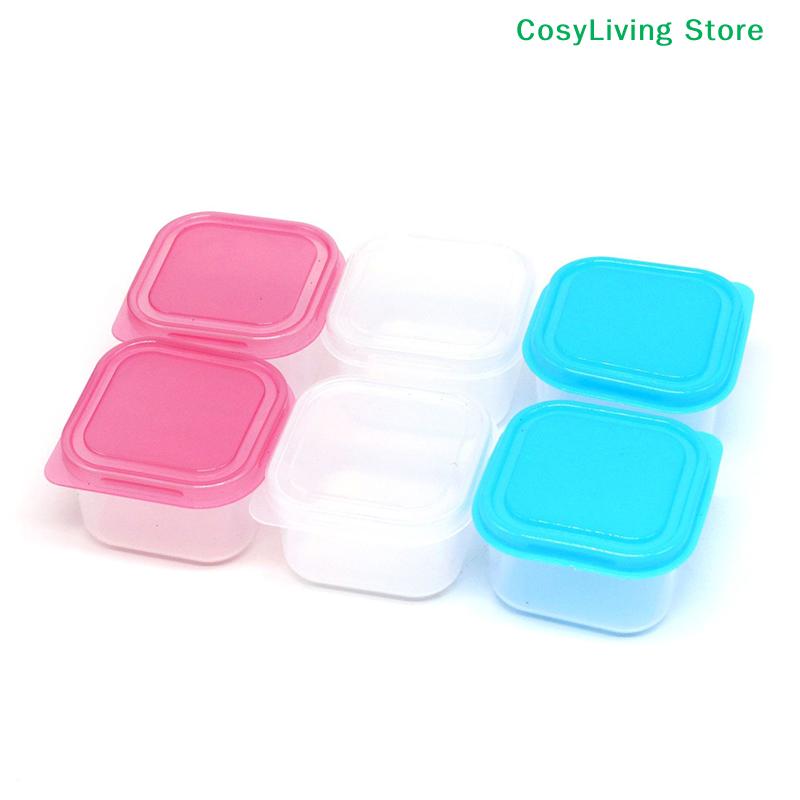 Mini Plastic Moisture-proof Containers With Leakproof Lid Food Storage Container Kitchen Storage Box Random Color