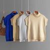 2024 Autumn/Winter Women's High Neck Sleeveless Knit Vest Top