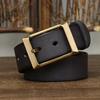 Belt Men's Retro Matte Top-Grain Leather Pin Buckle Genuine Leather Fashion All-Match Casual Jeans Belt Young People