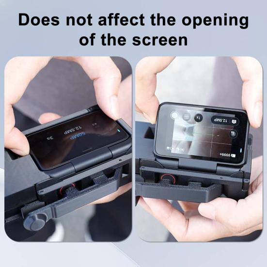 Action Camera Grip Holder for Insta360 Go Ultra Camera Cage Quick Release Mount Holder with Shutter Button Lanyard Action Camera Accessories