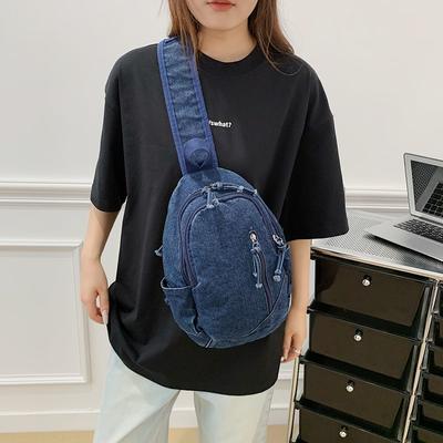 Borsa a petto in denim Borsa a tracolla da donna Borsa generica Borsa a tracolla leggera per studenti