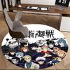 1pc Jujutsu Kaisen Anime Round Carpet  Office Chair Mat, NonSlip Rug for Home Decor, Living Room, Bedroom, Game Room