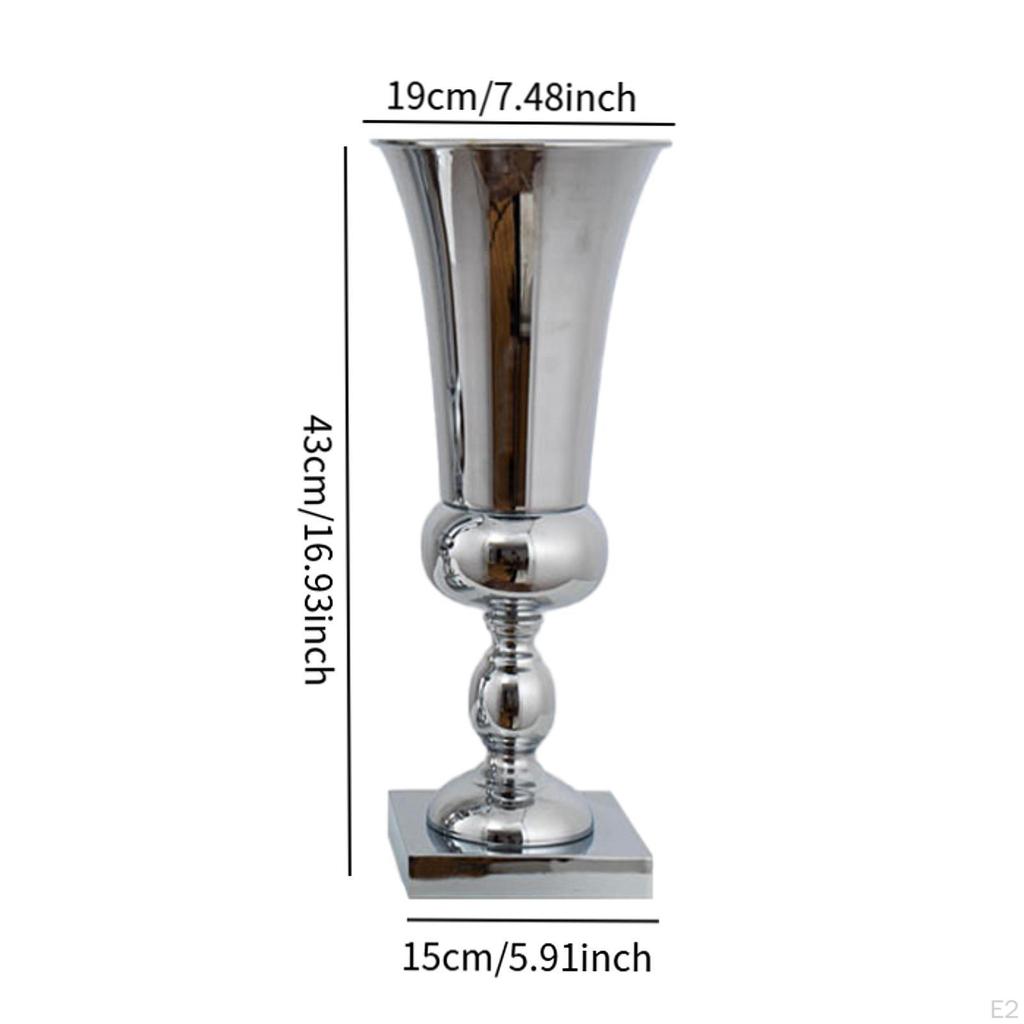 Centerpiece Flower Vase Metal Tabletop Stand European Elegant Trumpet for Event