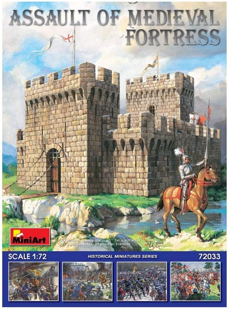 MiniArt Medieval Fortress Attack Scene Figure Set 1/72 Model Kit 72033