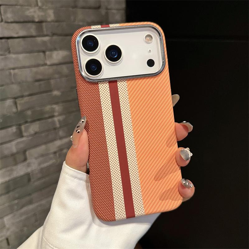 

Compatible Magnetic Carbon Fiber Case with Metal Lens Protection for iPhone 17 Pro Max iPhone 16 Pro Max