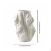 Geometric Vase Matte Sculptural Wavy Resin Vessel for Tabletop, Living