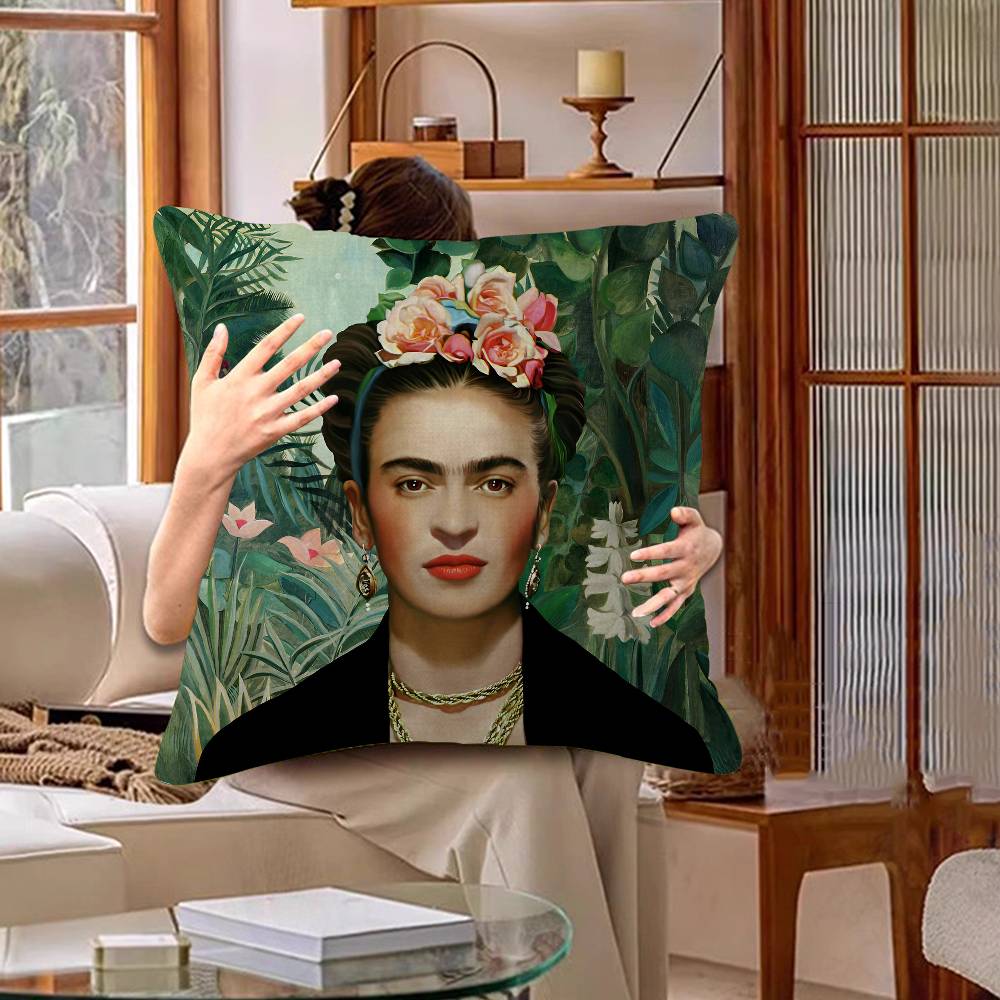 Art Frida Cushion Cover Inches Farmhouse Decor Home Throw Pillow Covers for Couch Decorations