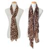 Vintage Long Shawl Silk Scarf Leopard Print Chiffon Shawl Scarf Hot Sale Chiffon Scarf  Lady