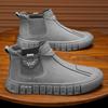 Fashion Chelsea Boot for Men Comfort Autumn Loafers High Top Work Shoes Man Leather Casual Boots Slip-on Platform Ankle Boot Men
