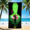 1Pc Green Warrior Spirit Beach Towel Quick Dry Multiuse For Beach Pool Gym Yoga Home Travel Christmas Halloween Xmas Gift N1149