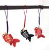 Kawasumi Washi Chirimen Handicraft Netsuke of Goldfish and (Set 2, Cake)