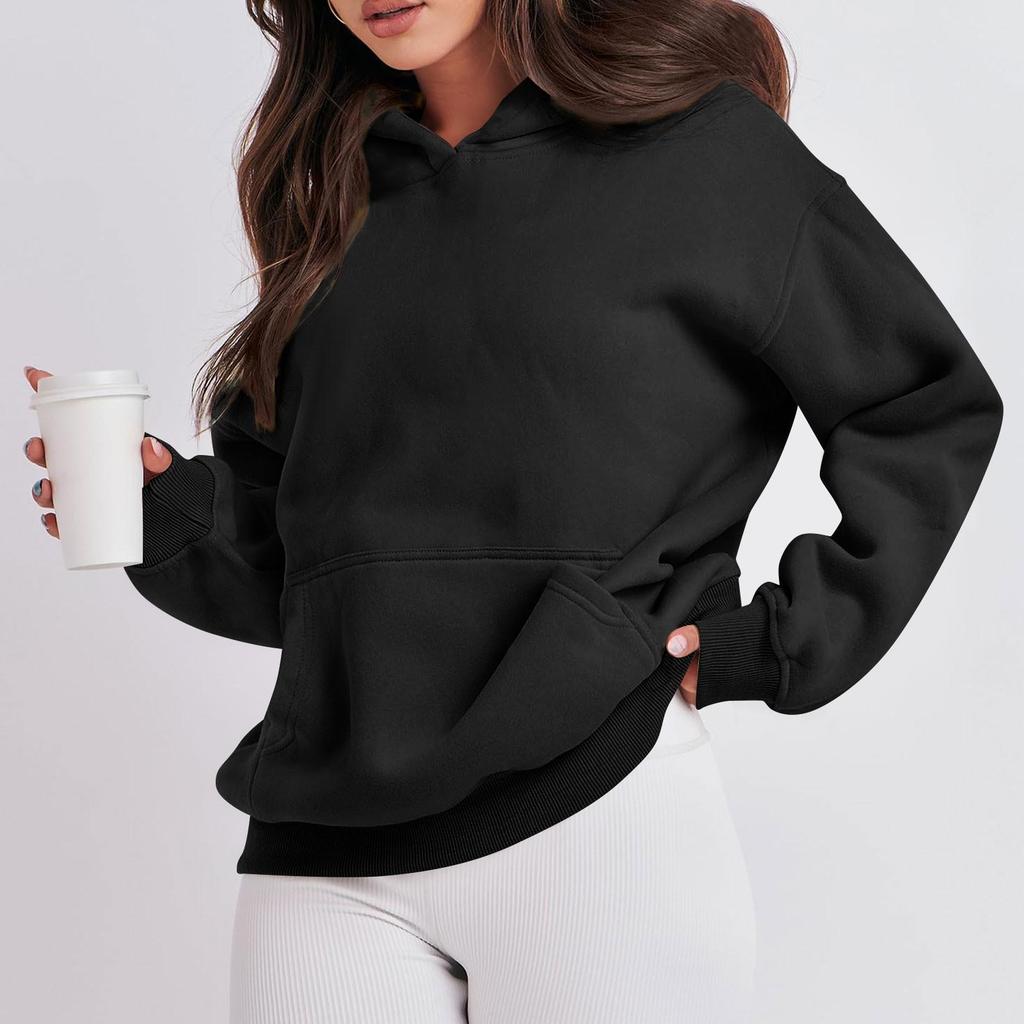 Damen Oversized Sweatshirts Pullover Hoodies Fleece Pullover Langarm Mit Taschen Winter Herbst Outfits