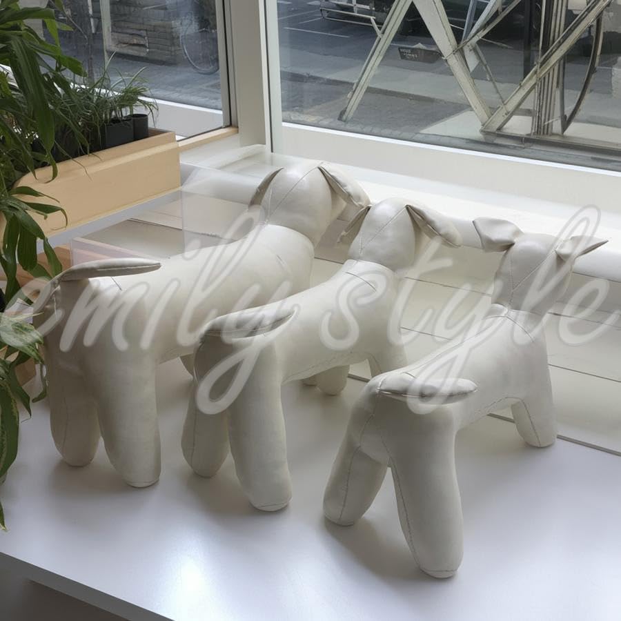 Emily Style Monochrome Torso Doll Mannequin for Dogs, Models, Photography, Pet Supplies, Interior Decor, Plush Toys, and Display Items (M, White)