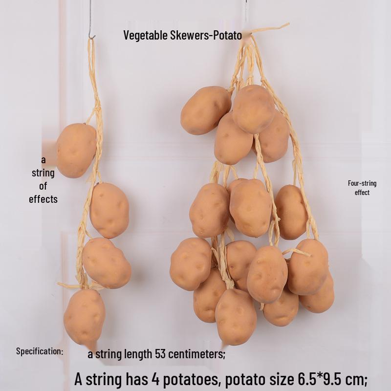 Farmhouse Hanging String Vegetables with Chili, Potato, Corn, Garlic & Peanut Model for Restaurant Courtyard Decor