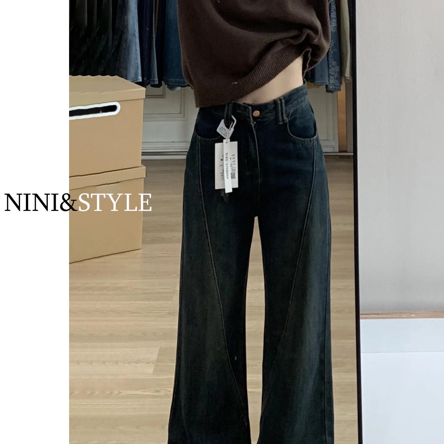 

Women s Light Blue Fleece-Lined Wide-Leg High-Waisted Jeans - 2025 Autumn/Winter Collection XL 60-67.5kg