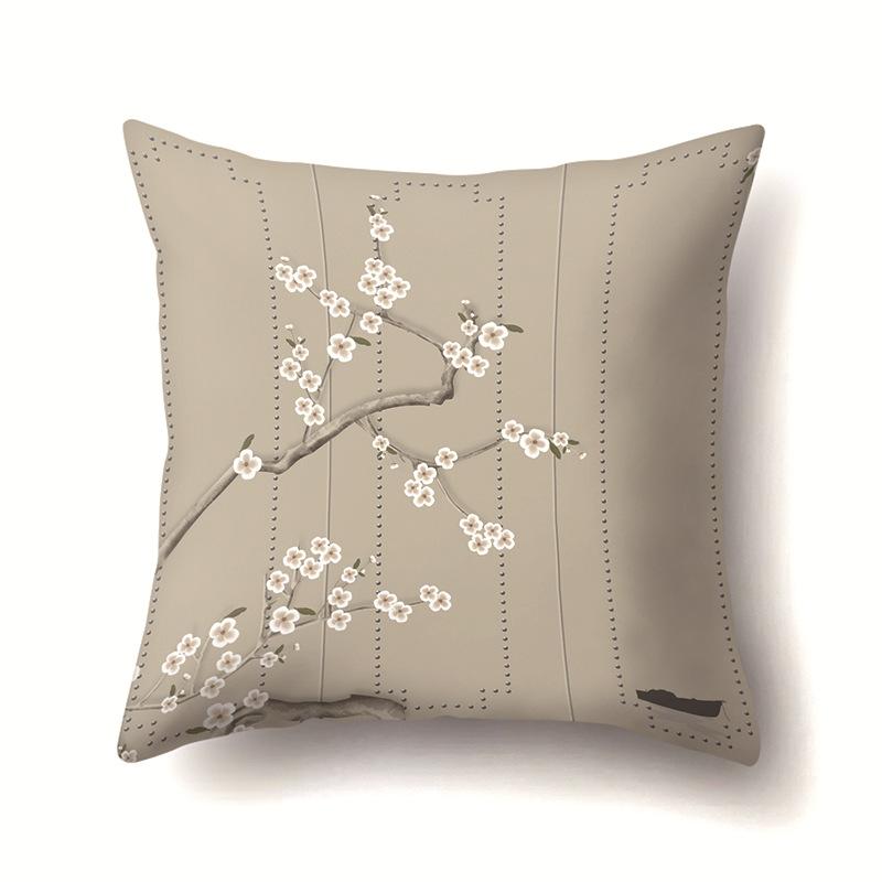 Geometric Branch Sofa Pillowcase Single-sided Office Cushion Cover Living Room Pillowcase Cycling Waist Pillowcase
