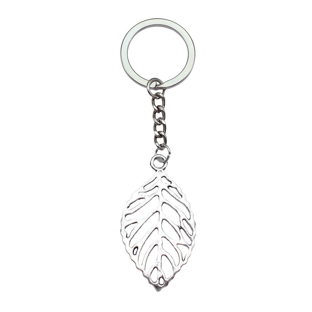 Pendants Mushroom Charm Branch Keychain Leaf Key Ring 28mm