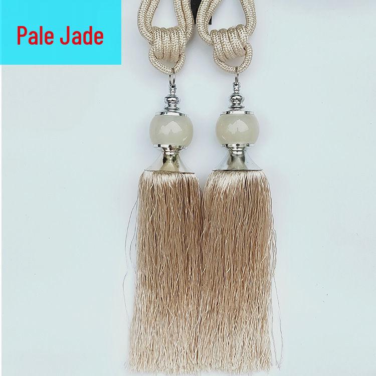 Jade Tassel Fringe Curtain Tie for Living and Bedroom Decor