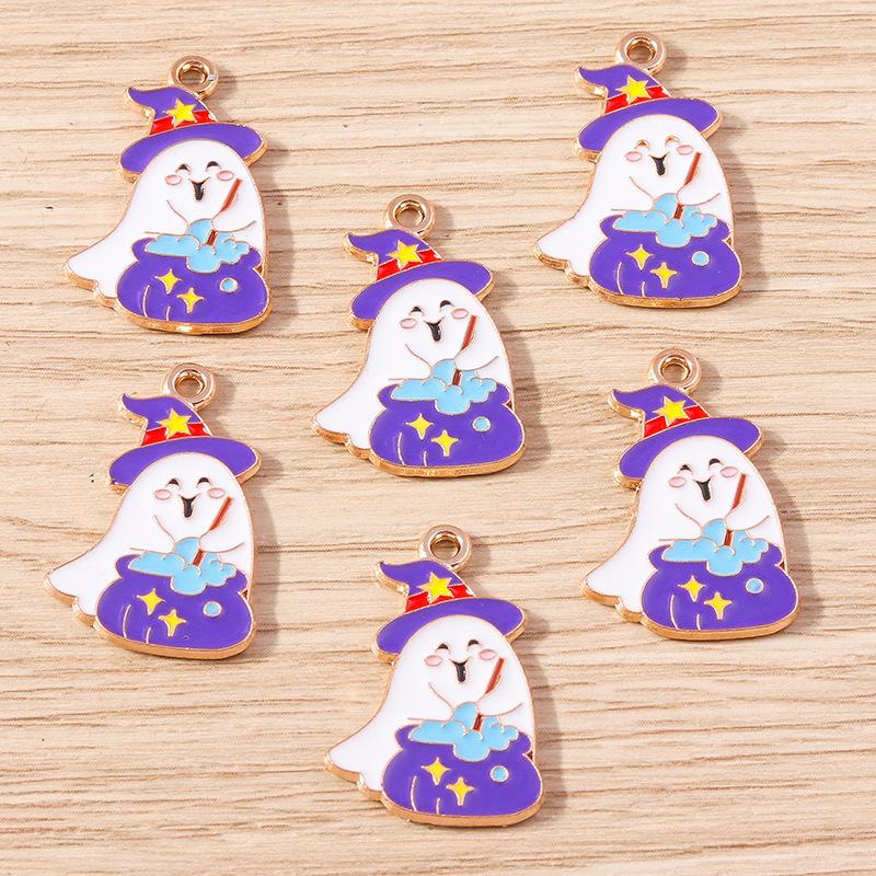 10 Buc/Set Email Halloween Fantomă Liliac Farmece Pandantive Pentru Confecționarea Bijuteriilor Cercei Coliere Brățară Consumabile Artizanale DIY