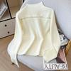 2026 Lace Trim Long Sleeve Korean Style Knit Sweater for Women: Autumn Winter Slightly Sexy Inner or Outer Wear