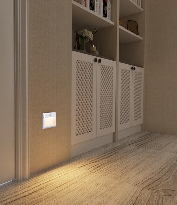 LED Motion Sensor Night Light - Energy-Saving, Eye-Friendly for Hallways, Staircases, and Kickboards