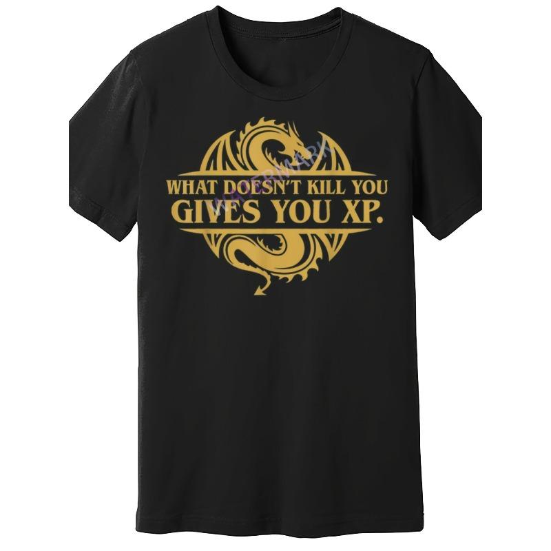 

European sizes Dungeons And Dragons What Doesnt Kill You Gives You Xp 74714 Funny Mens Short Sleeve T-shirt Black Tt4 4XL чорний