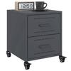 VidaXL Bedside Tables 2 Pcs Anthracite 36x39x43.5 Cm Steel, Cabinet, Bedroom Furniture, Phone Holder, 846631