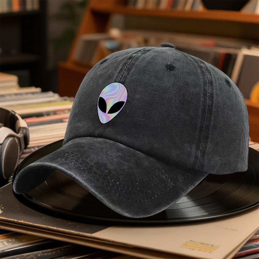 Alien UFO Logo Vintage Baseball Cap Hiking Hat Classic Printed Men And Women Party Street Lightweight Ideal Gift Suitable for Le