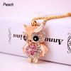 Stunning Rhinestone Owl Long Necklace With Vintage Punk Style For Womens Jewelry