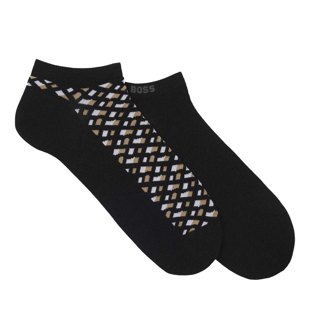 Boss Mens Logo Cotton Ankle Socks (Pack of 2)