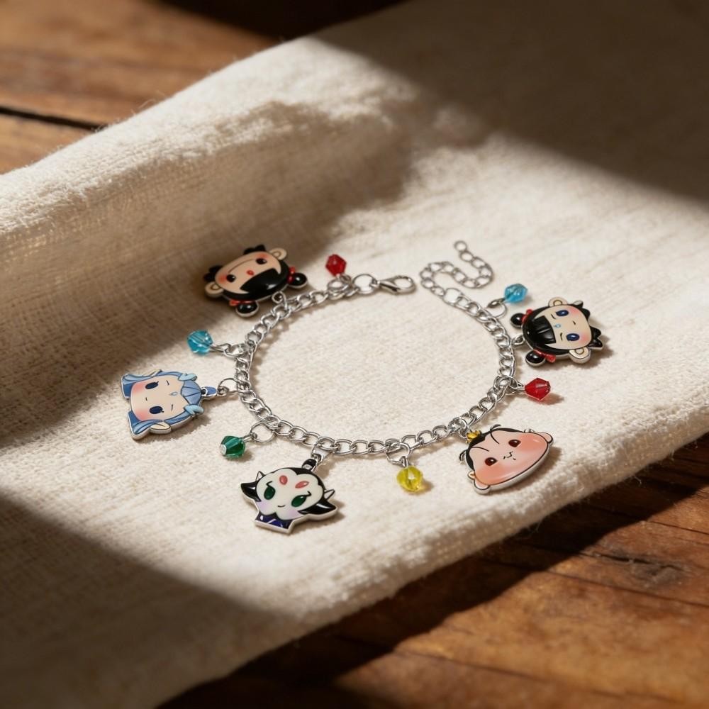 Nezha Ao Bing Cartoon Charm Bracelet With Zinc Alloy Pendant For Gift Giving