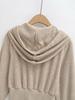 Women's Relaxed Fit: Waist-Cinching Diamond Chain Hooded Cardigan + Micro-Flare Pants Set