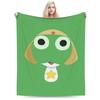 Super Soft Keroro Frog Cartoon Throw Blanket Premium Fleece Flannel Lightweight Bed Blanket Super Cozy Blankets All Season Use