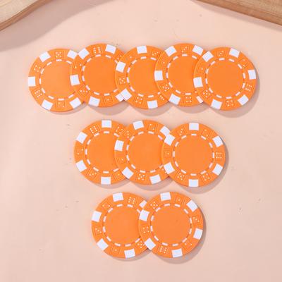 10 Pcs Abs Plastic Poker Chips Casino Texas Hold'Em Poker Metal Coins 11.5G Chips Poker Game Chip Set Accessories