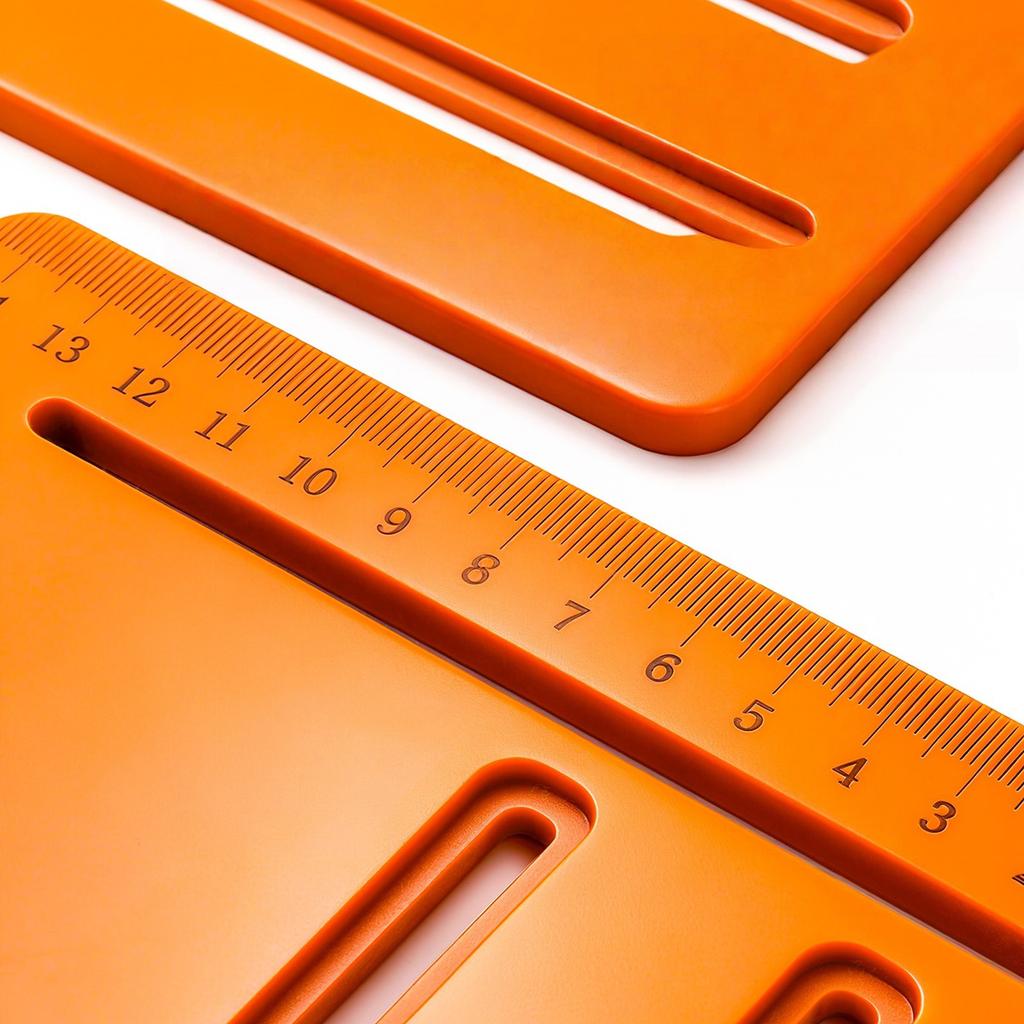 Multipurpose Cutting Guide Base Plate With Adjustable Height Angle Setting And Nonslip Surfaces For Woodworking