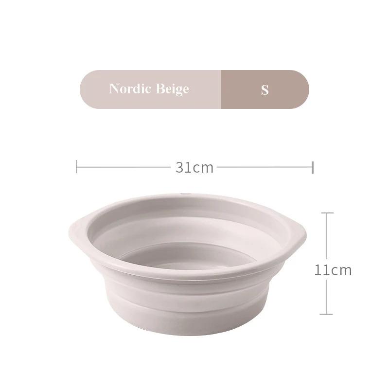 Travel Portable Folding Basin Folding Washbasin Folding Bucket Laundry Bucket Bathroom Accessories Household Cleaning Tools
