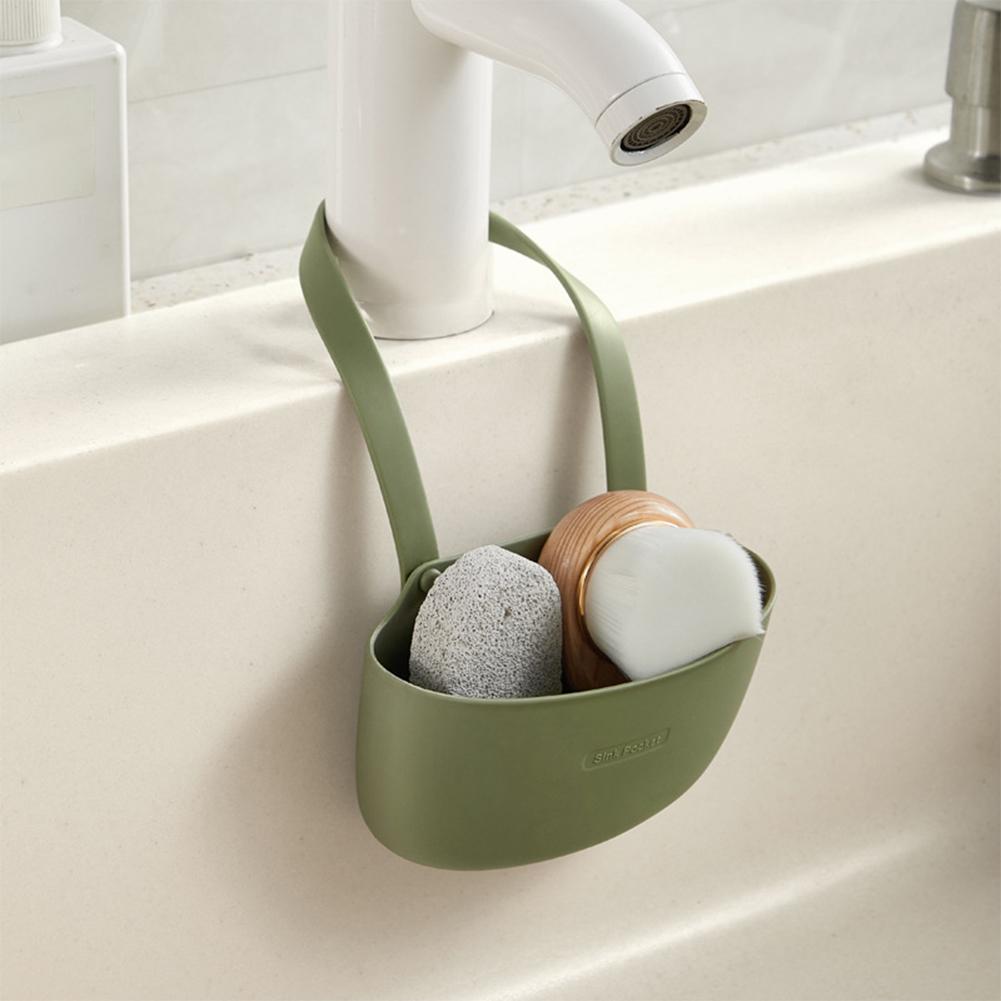 Adjustable Storage Rack Kitchen Sink Rack Hanging Drainage Basket Dishwashing Sponge Soap Rack Bathroom Drying Rack Accessories