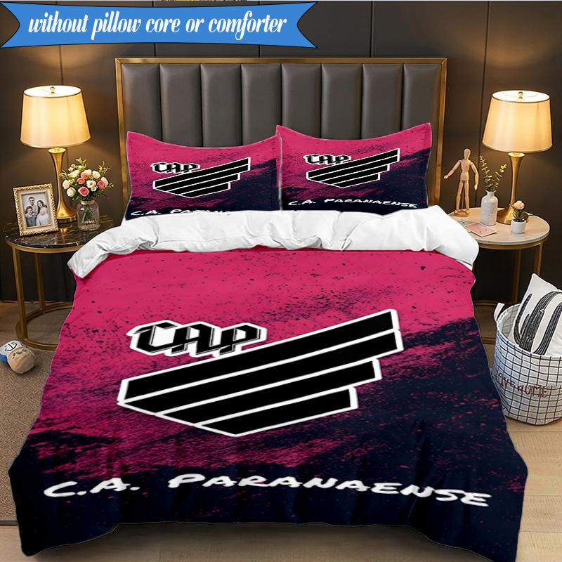 3PCS Athletico Paranaense Printed Soft Bedding Set,Including 1pc Duvet Cover And 2pcs Pillowcases Perfect for Bedroom, Dormitory, Fan Gift