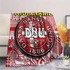 Custom Name,Denmark National Football Team Printed Flannel Blanket, soft throw for bedroom sofa, washable, Christmas present, great gift.