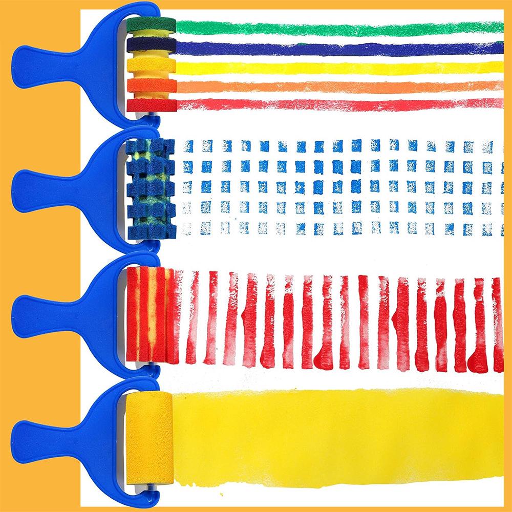 30-Piece Round Sponge Brush Set for Kids’ Art & Crafts